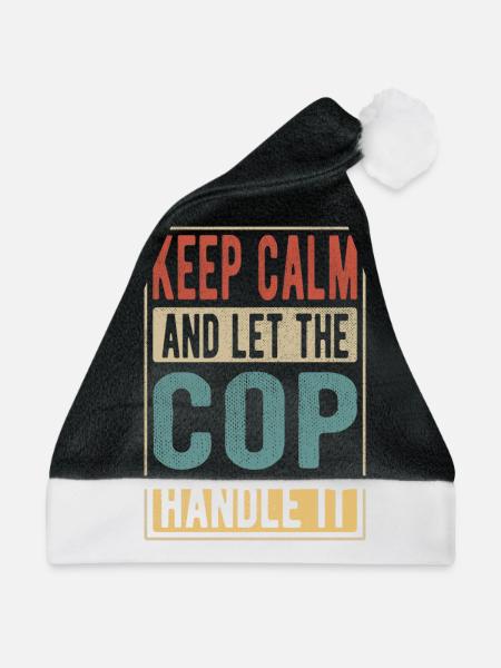 Polizist Retro Geschenk - Weihnachtsmütze - Schwarz/Weiß