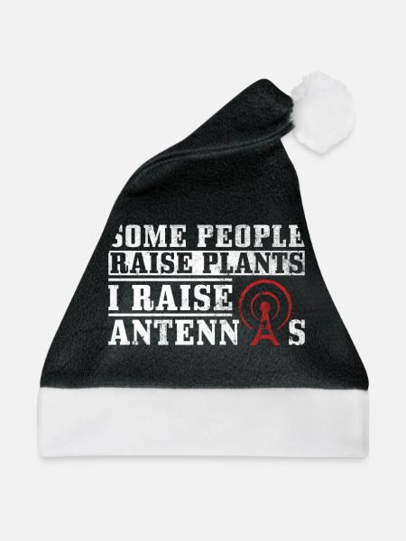 Ham Operator Design Für Amateurfunkamateure - Weihnachtsmütze - Schwarz/Weiß - Vorne