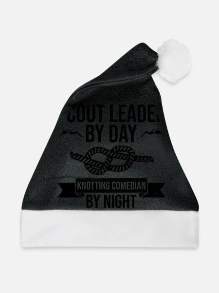 Cub Scout Design Für Einen Pfadfinderführer - Weihnachtsmütze - Schwarz/Weiß