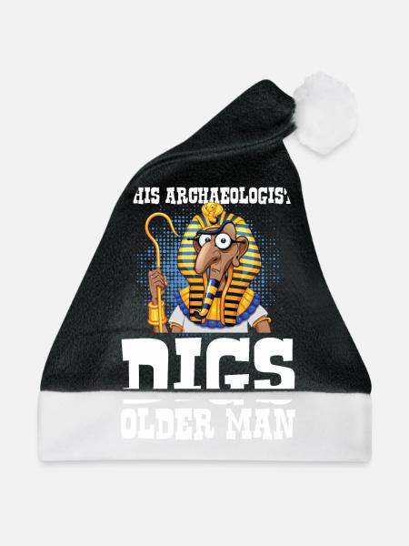 This Archaeologist Digs Older Man - Weihnachtsmütze - Schwarz/Weiß - Vorne