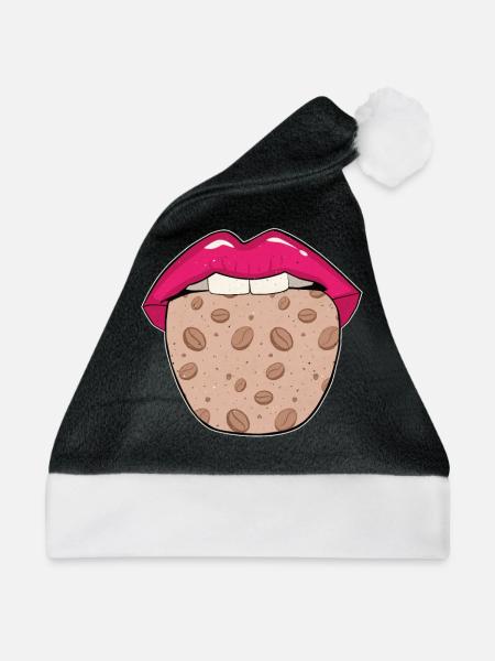 Kaffee Cafe - Weihnachtsmütze - Schwarz/Weiß