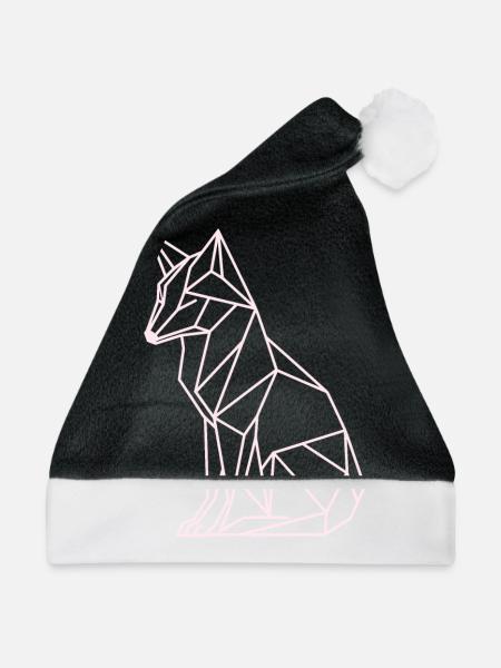 Lineart Eisbär - Weihnachtsmütze - Schwarz/Weiß - Vorne