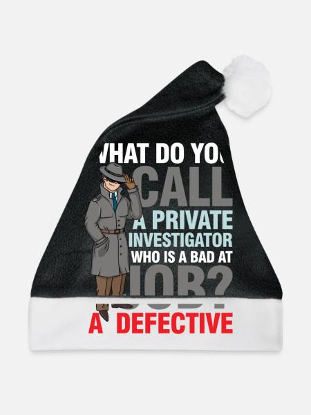 Private Investigator Defective - Weihnachtsmütze - Schwarz/Weiß