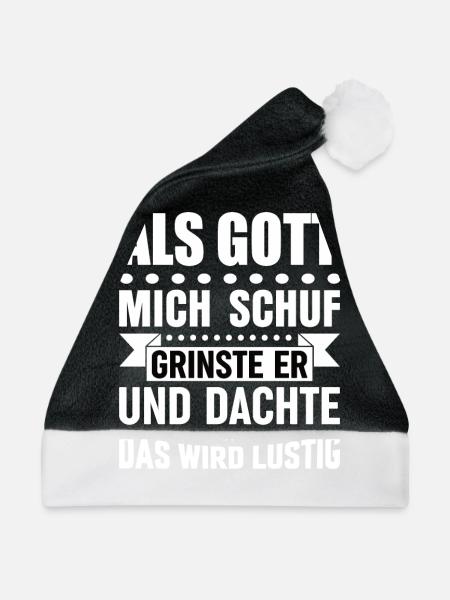 Lustige Sprüche - Weihnachtsmütze - Schwarz/Weiß