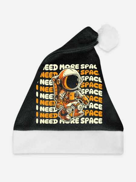 Astronaut Raumfahrer Kosmonaut Witzig - Weihnachtsmütze - Schwarz/Weiß - Vorne