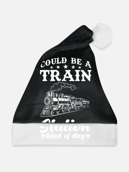 Zugreise Reise - Weihnachtsmütze - Schwarz/Weiß
