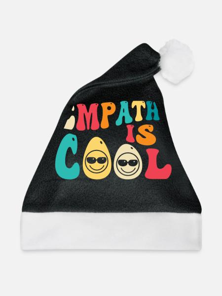 Empathie Ist Cool - Weihnachtsmütze - Schwarz/Weiß - Vorne