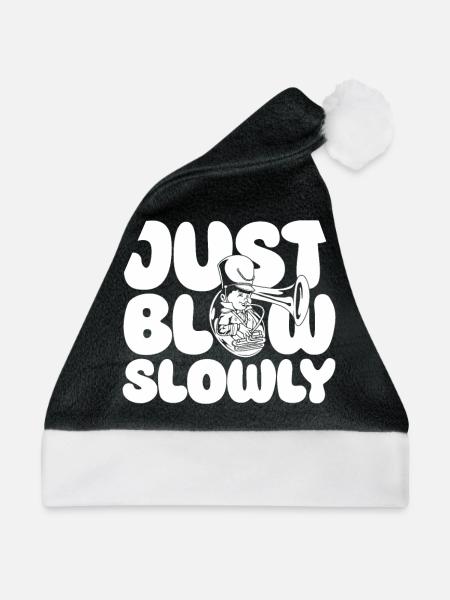 Fanfarenzug Tuba Lustig - Weihnachtsmütze - Schwarz/Weiß