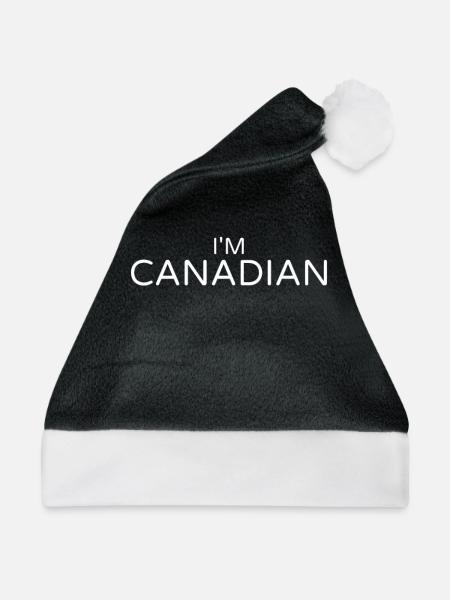I'm Canadian Kanada Kanadische Kanadier - Weihnachtsmütze - Schwarz/Weiß - Vorne