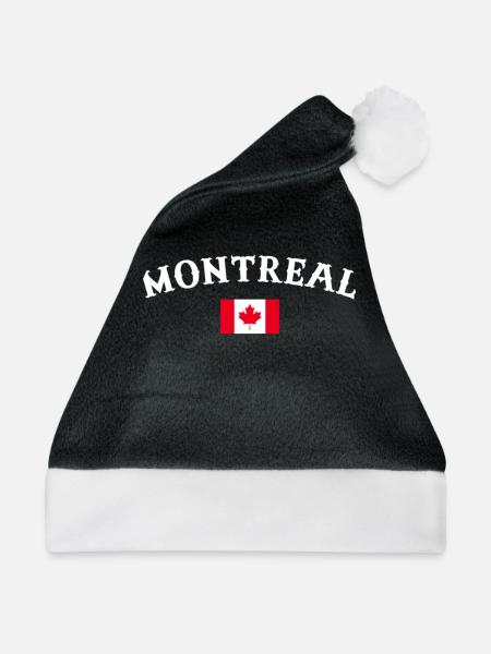 Montreal Kanada Kanadische Flagge Kanadier - Weihnachtsmütze - Schwarz/Weiß - Vorne