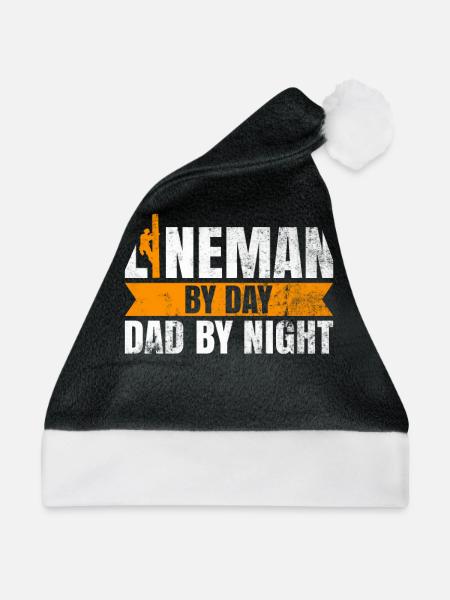 Elektrisches Kabel Lineman Design Für Lineworker - Weihnachtsmütze - Schwarz/Weiß - Vorne