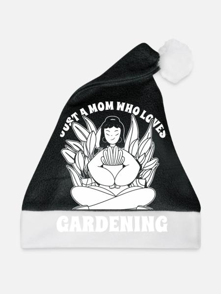 Hobbygärtner Garten Gartenmama - Weihnachtsmütze - Schwarz/Weiß
