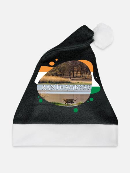 Ranthambore Indien Souvenir - Weihnachtsmütze - Schwarz/Weiß