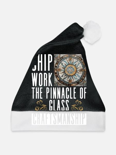 Chip Work - Die Spitze des Glashandwerks - Chip - Weihnachtsmütze - Schwarz/Weiß - Vorne