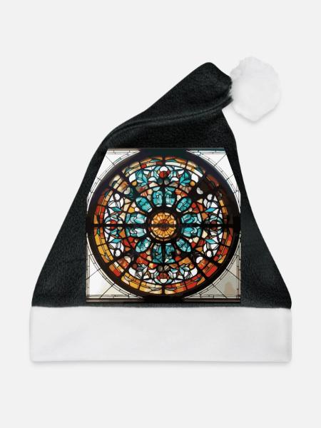 Glasmalerei - Glasmalerei Künstler - Weihnachtsmütze - Schwarz/Weiß