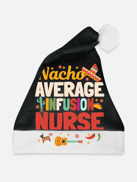 Nacho Durchschnittliche Infusionskrankenschwester - Weihnachtsmütze - Schwarz/Weiß