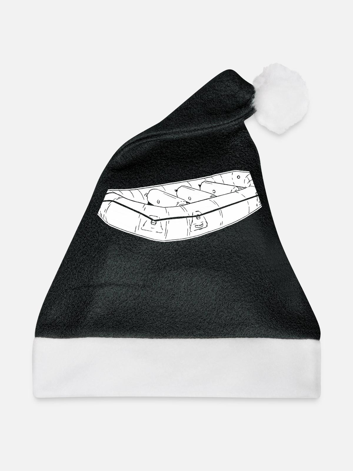Rafting - Weihnachtsmütze - Schwarz/Weiß - Vorne