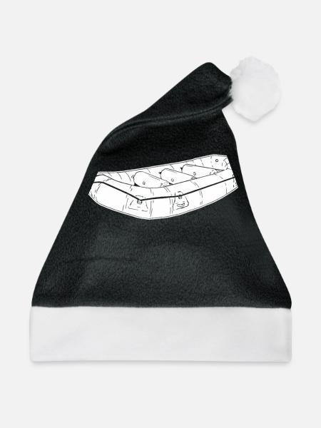 Rafting - Weihnachtsmütze - Schwarz/Weiß - Vorne