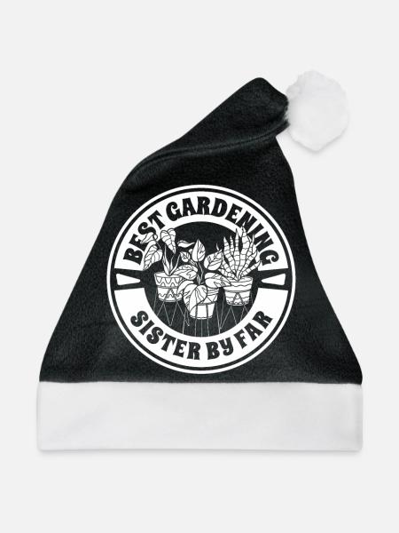 Hobbygärtner Garten Gartenschwester - Weihnachtsmütze - Schwarz/Weiß