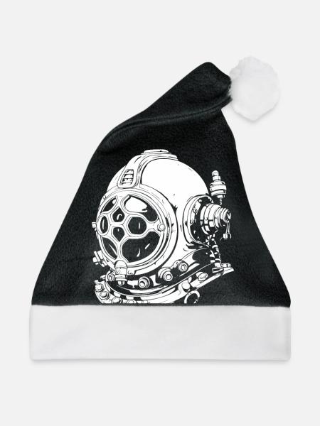 Tauchen Taucher - Weihnachtsmütze - Schwarz/Weiß - Vorne