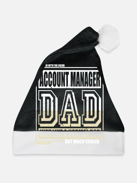 Buchhalter Papa Geschenk - Weihnachtsmütze - Schwarz/Weiß