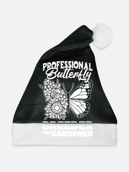 Hobbygärtner Garten Gartenschmetterlinge - Weihnachtsmütze - Schwarz/Weiß
