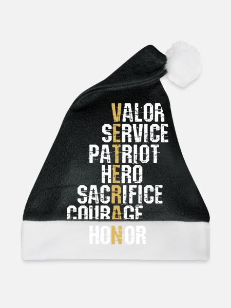 Stolzer Veteran Soldat - Weihnachtsmütze - Schwarz/Weiß
