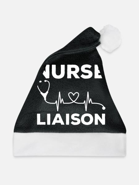 Verbindungsschwester Krankenpflege - Weihnachtsmütze - Schwarz/Weiß