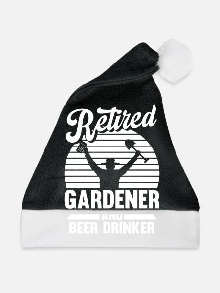 Hobbygärtner Garten Gartenbier - Weihnachtsmütze - Schwarz/Weiß