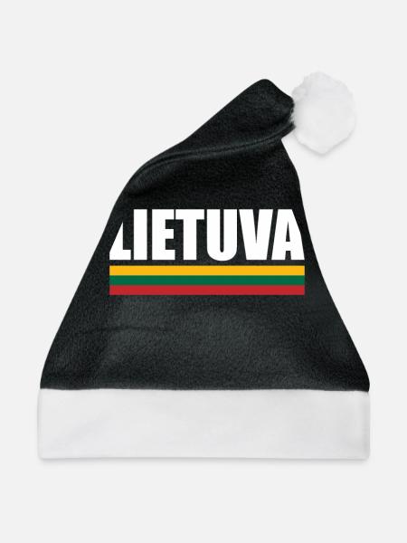 Lietuva Litauen Litauische Flagge Litauer - Weihnachtsmütze - Schwarz/Weiß - Vorne
