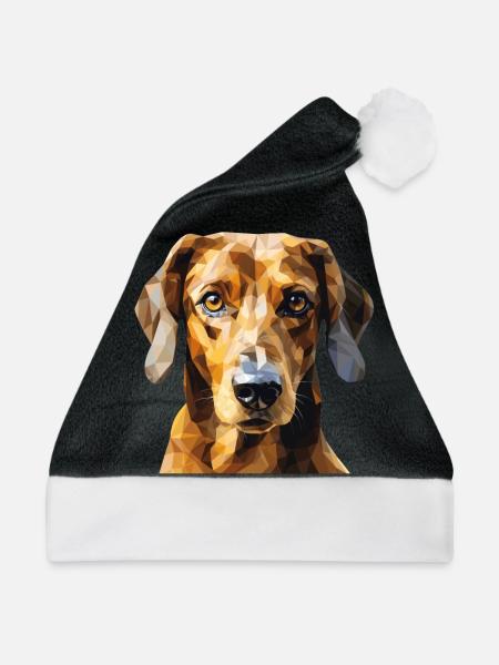Dachshund Wiener Hund - Weihnachtsmütze - Schwarz/Weiß