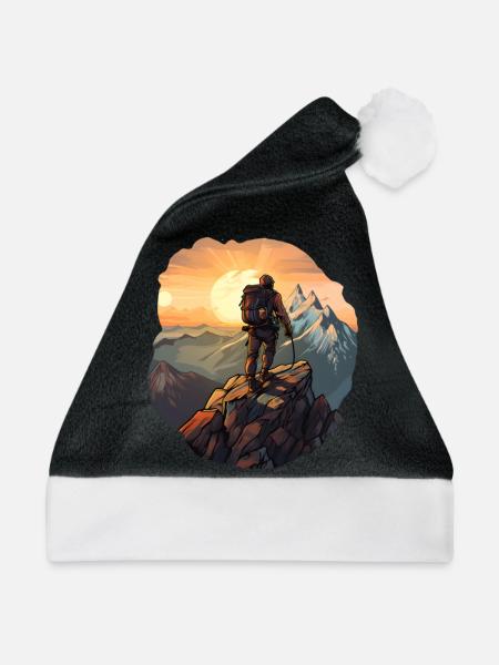 Bergsteigen - Weihnachtsmütze - Schwarz/Weiß