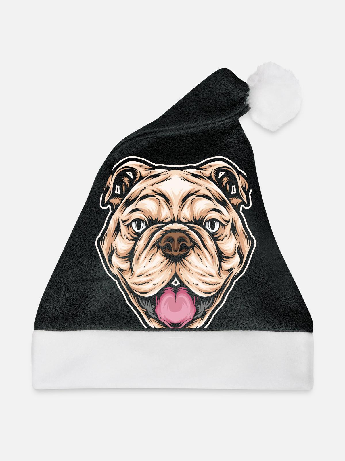 Pitbull Pitbull Verbot - Weihnachtsmütze - Schwarz/Weiß - Vorne