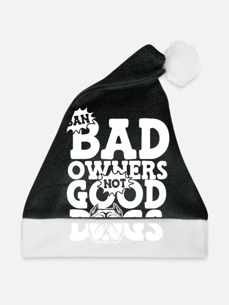 Pitbull Pitbull Verbot - Weihnachtsmütze - Schwarz/Weiß - Vorne