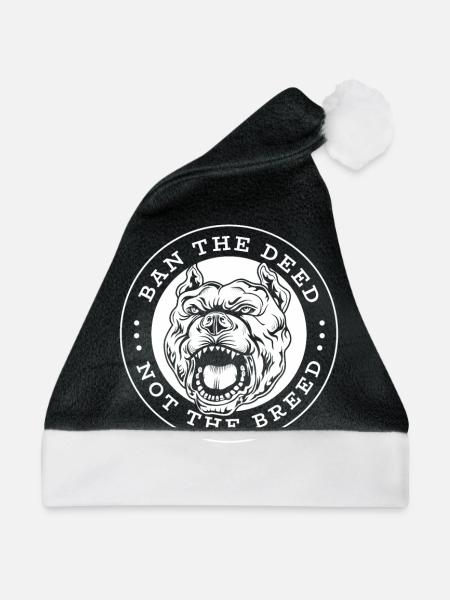 Pitbull Pitbull Verbot - Weihnachtsmütze - Schwarz/Weiß - Vorne