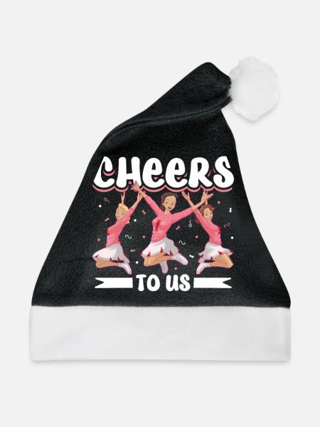 Cheerleader Cheerleader-outfit - Weihnachtsmütze - Schwarz/Weiß