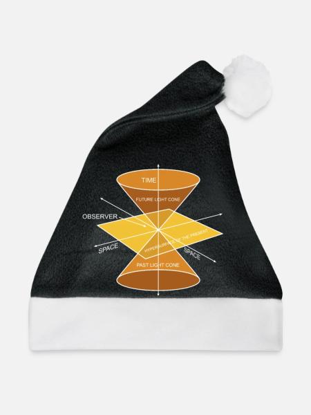 Physik Phyiker Berechnungen Quantenphysik - Weihnachtsmütze - Schwarz/Weiß - Vorne