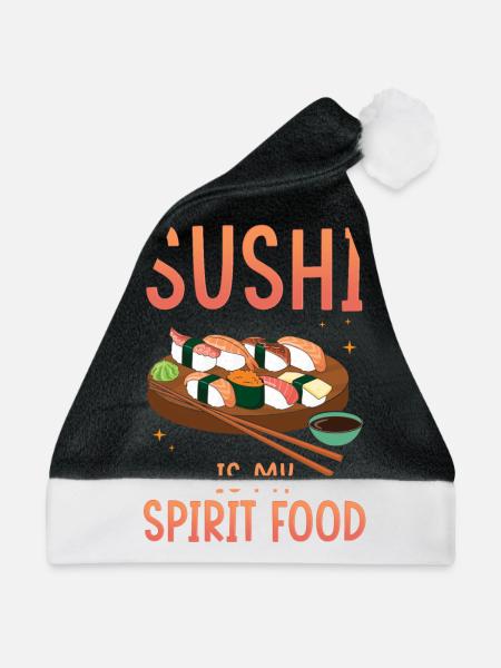 Sushi ist meine Leibspeise - Weihnachtsmütze - Schwarz/Weiß
