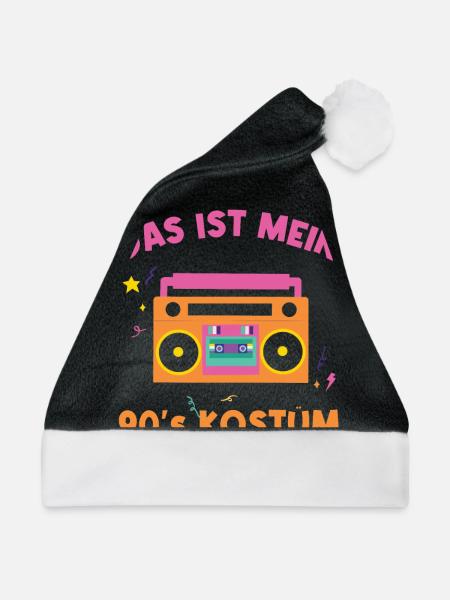Das ist mein 90 s kostüm - Weihnachtsmütze - Schwarz/Weiß - Vorne