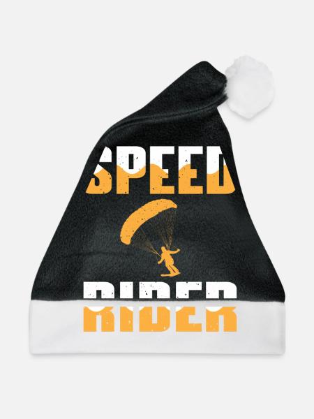 Speed Rider - Weihnachtsmütze - Schwarz/Weiß - Vorne