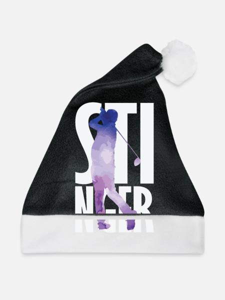 Stinger Golf - Weihnachtsmütze - Schwarz/Weiß - Vorne