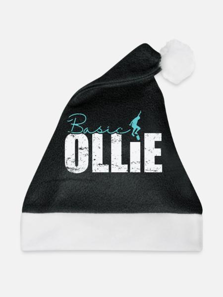 Basic Ollie Skateboard - Weihnachtsmütze - Schwarz/Weiß - Vorne
