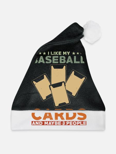 Baseball Sammelkarten Sammler - Weihnachtsmütze - Schwarz/Weiß - Vorne