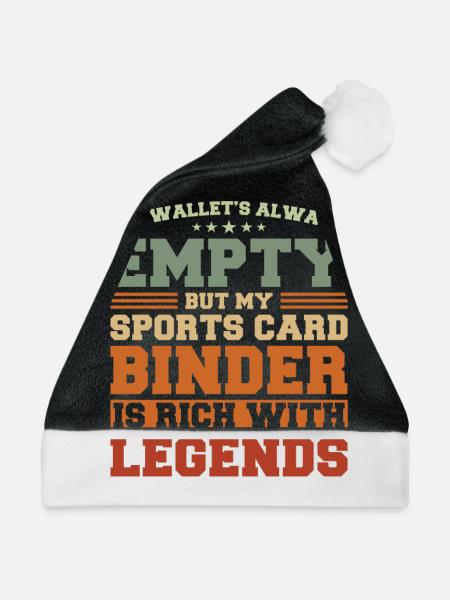 Sport Sammelkarten Sammler Sport Trading Cards - Weihnachtsmütze - Schwarz/Weiß - Vorne
