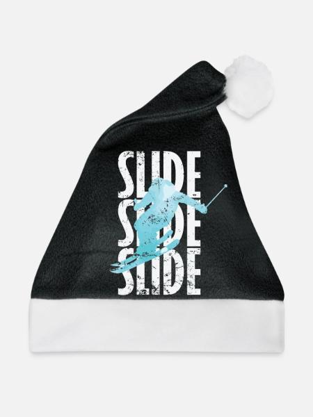 Slide Skifahren - Weihnachtsmütze - Schwarz/Weiß - Vorne