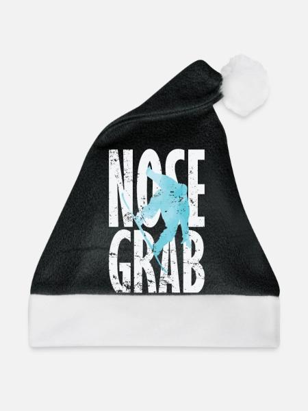 Nose Grab Snowboard - Weihnachtsmütze - Schwarz/Weiß - Vorne