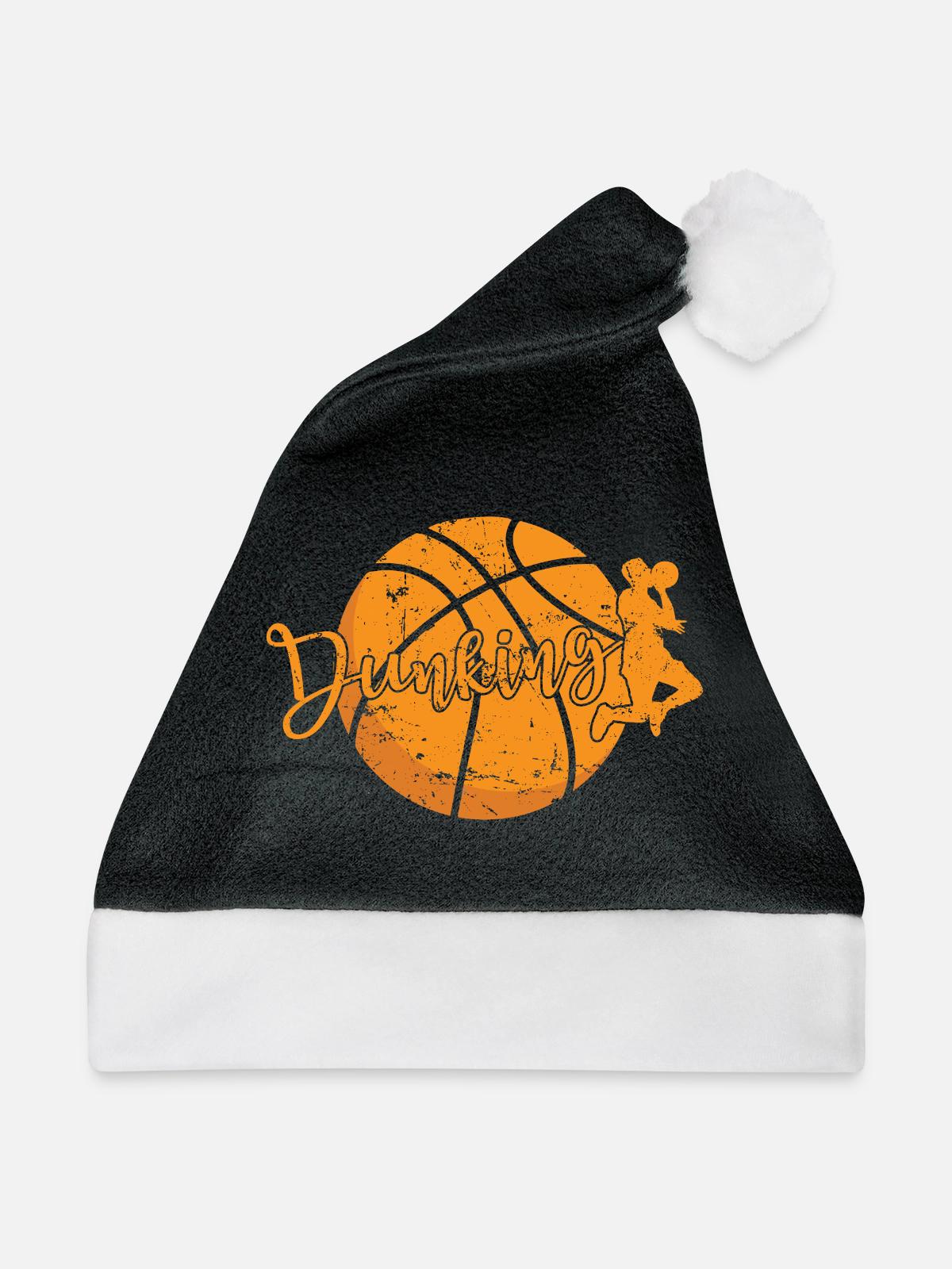 Dunking Basketball - Weihnachtsmütze - Schwarz/Weiß - Vorne