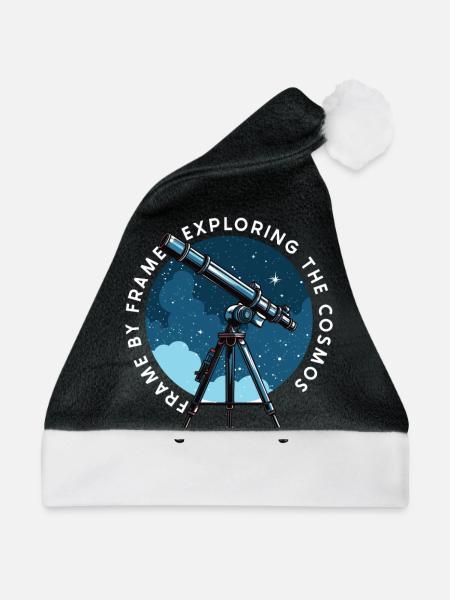 Astrofotografie Astronomie Weltraumkamera - Weihnachtsmütze - Schwarz/Weiß