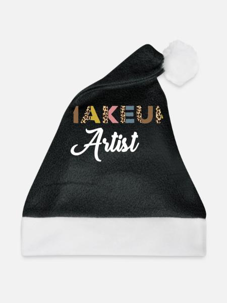 Maskenbildnerin Leopardenmuster - Weihnachtsmütze - Schwarz/Weiß