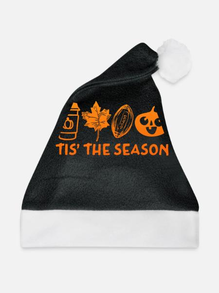 Es Ist Die Jahreszeit Pumpkin Spice Latte - Weihnachtsmütze - Schwarz/Weiß - Vorne